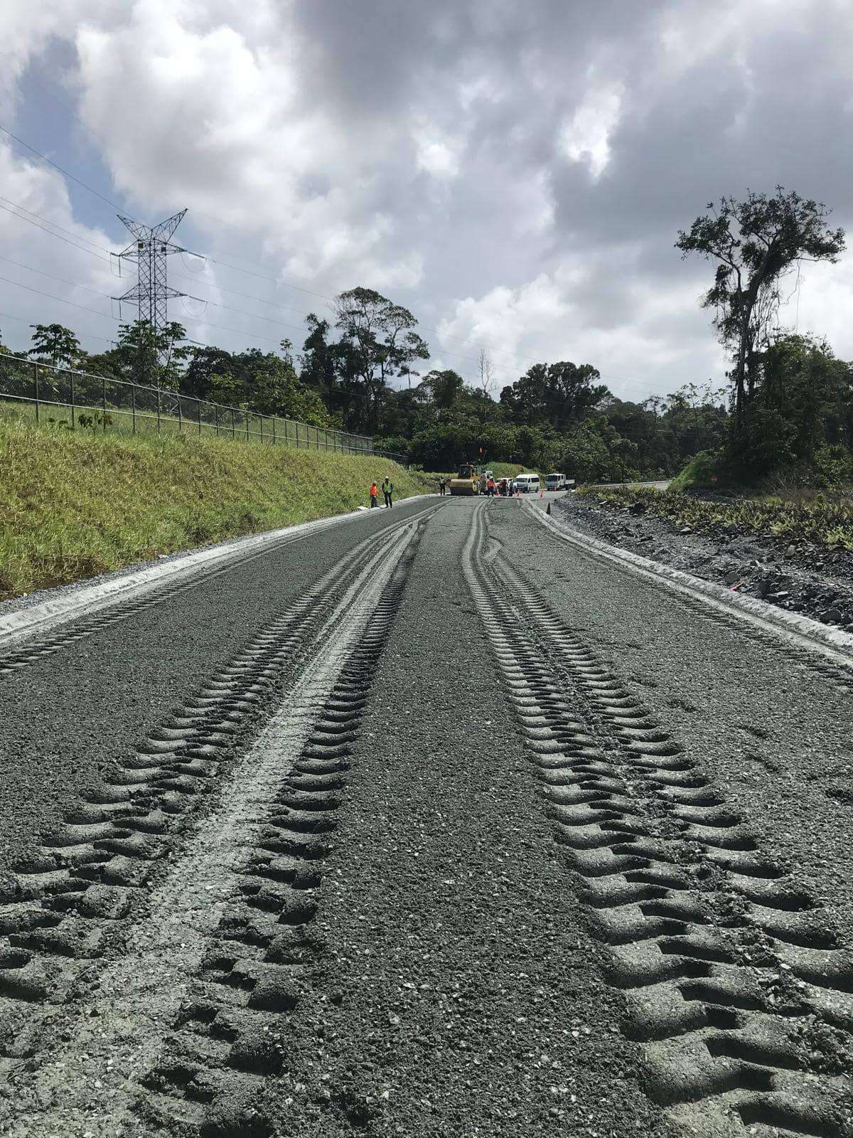 Résultat de chaussée stabilisée à haute performance mécanique.