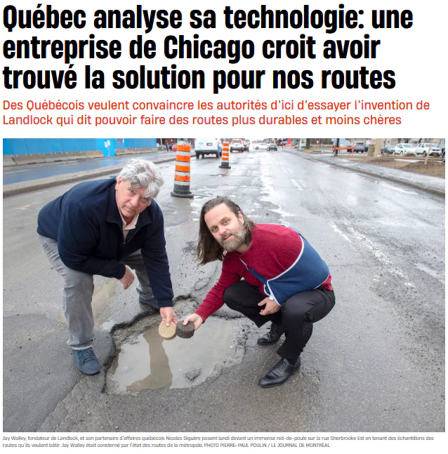 Une technologie innovante évaluée pour les routes du Québec